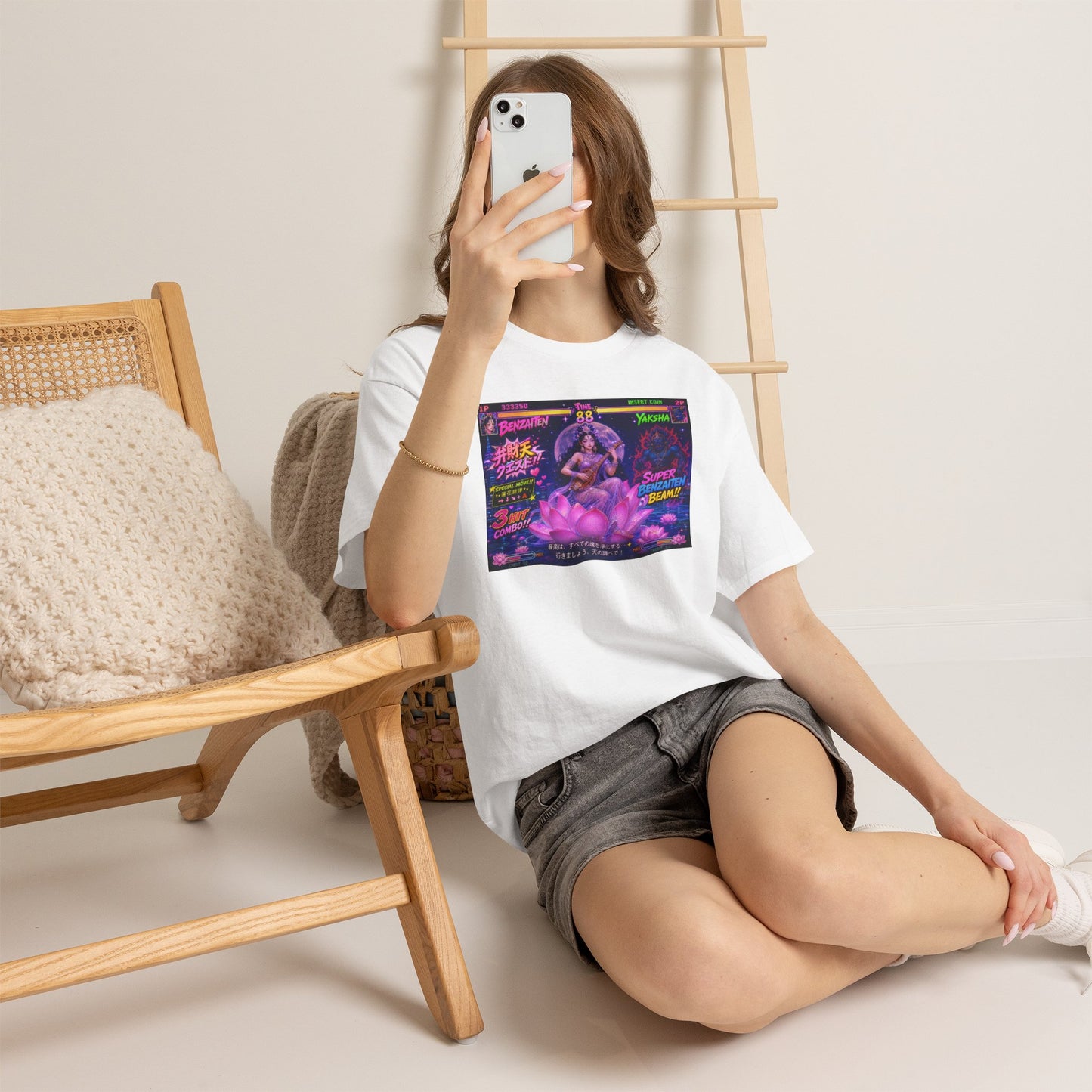 Benzaiten Super Beam Lotus Goddess Unisex Heavy Cotton Tee (BEN-003)