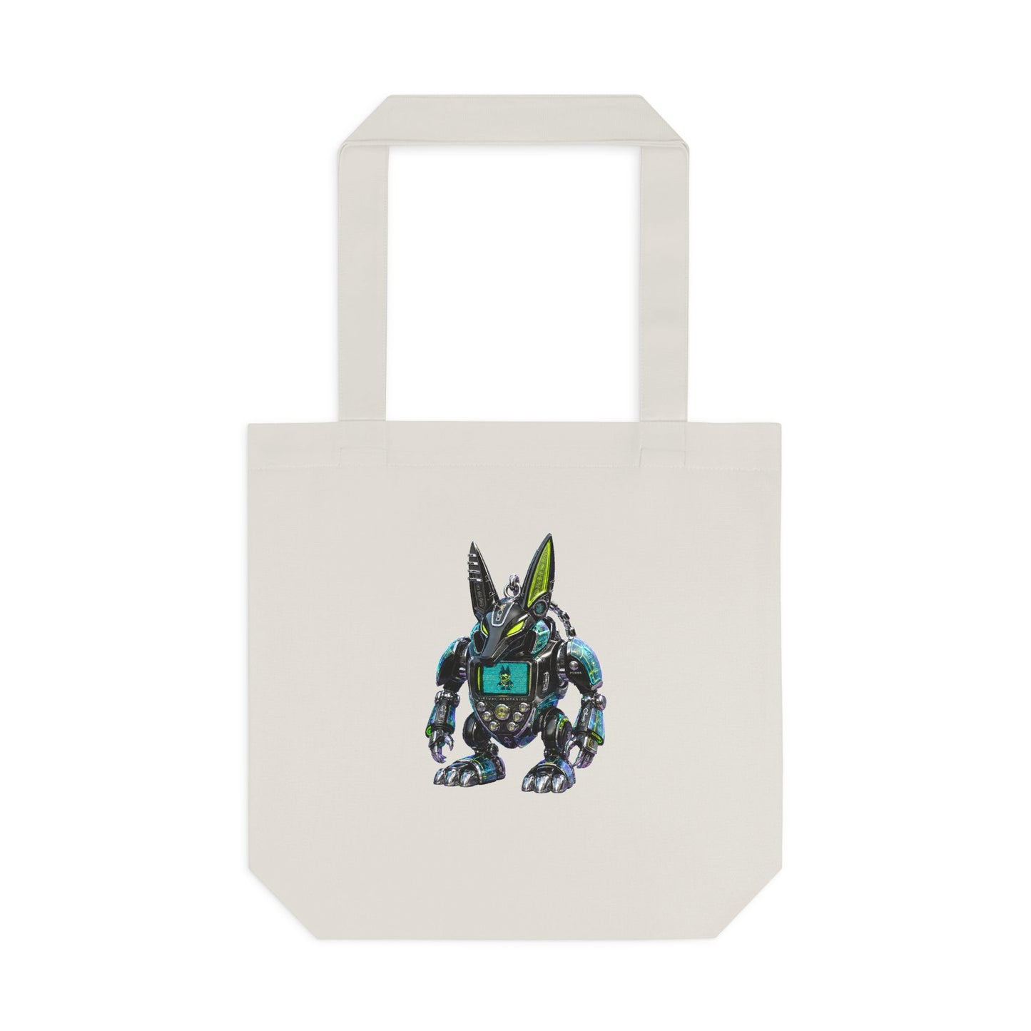 Robotic Bunny Y2K Cotton Tote Bag (IMG-010)