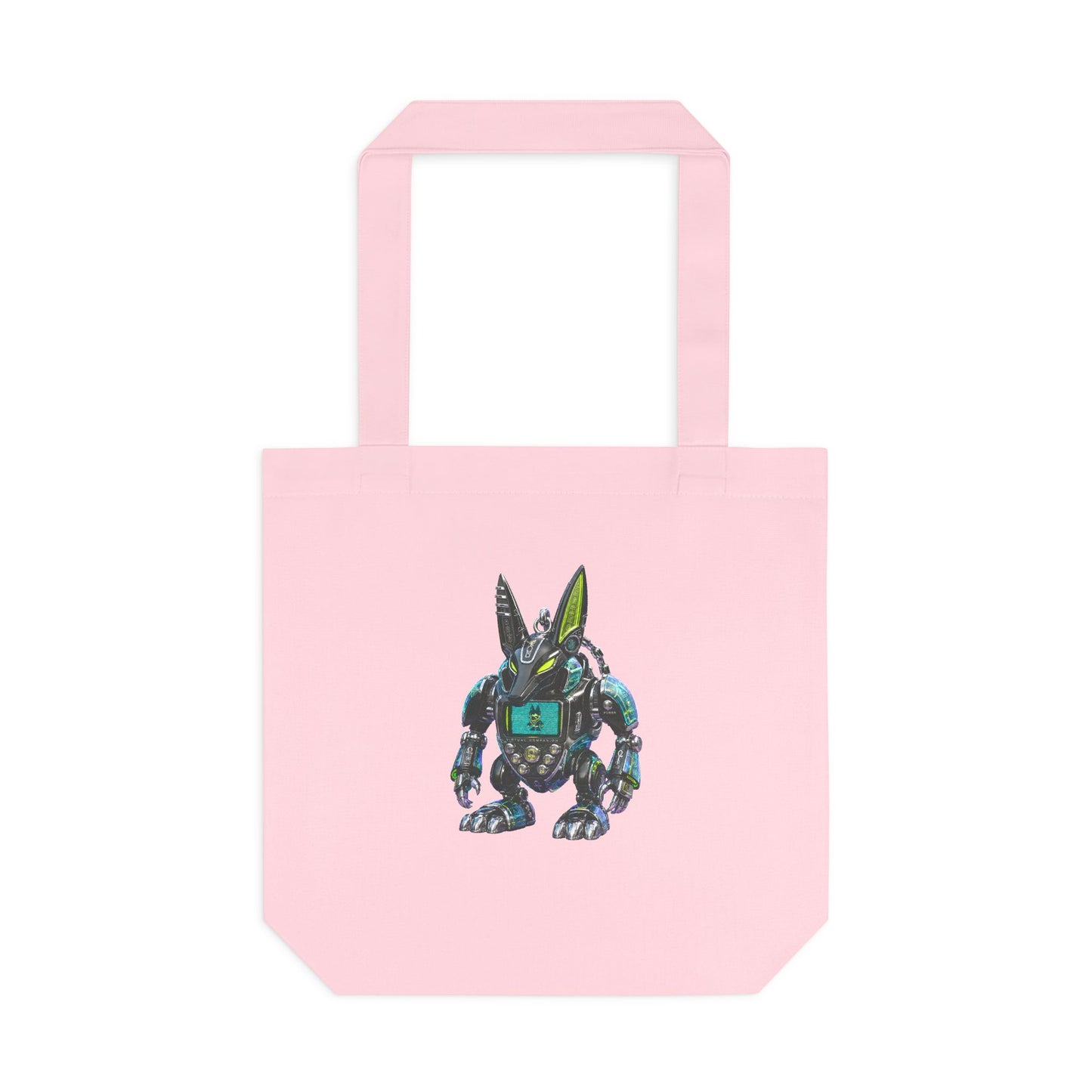 Robotic Bunny Y2K Cotton Tote Bag (IMG-010)