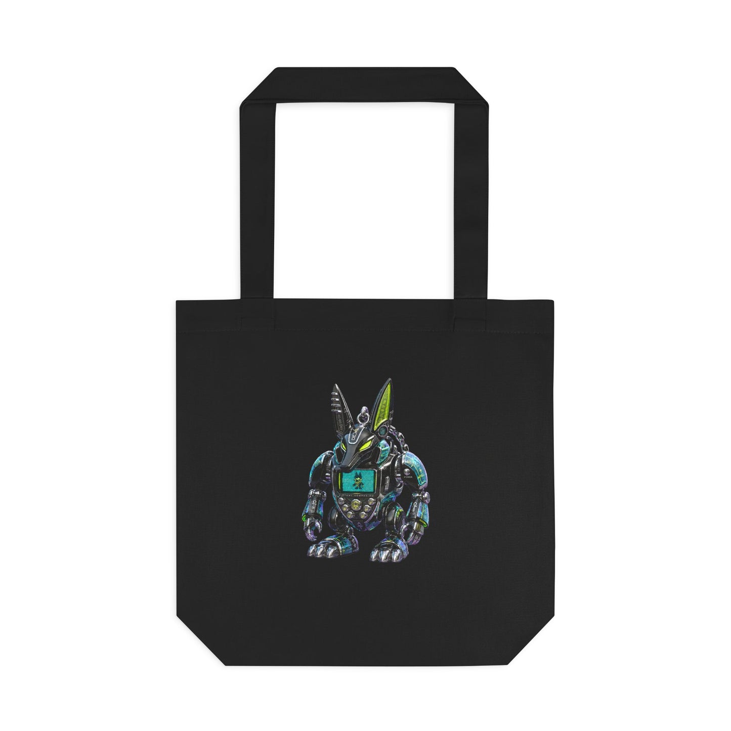 Robotic Bunny Y2K Cotton Tote Bag (IMG-010)