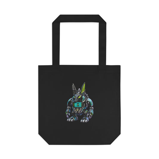 Robotic Bunny Y2K Cotton Tote Bag (IMG-010)