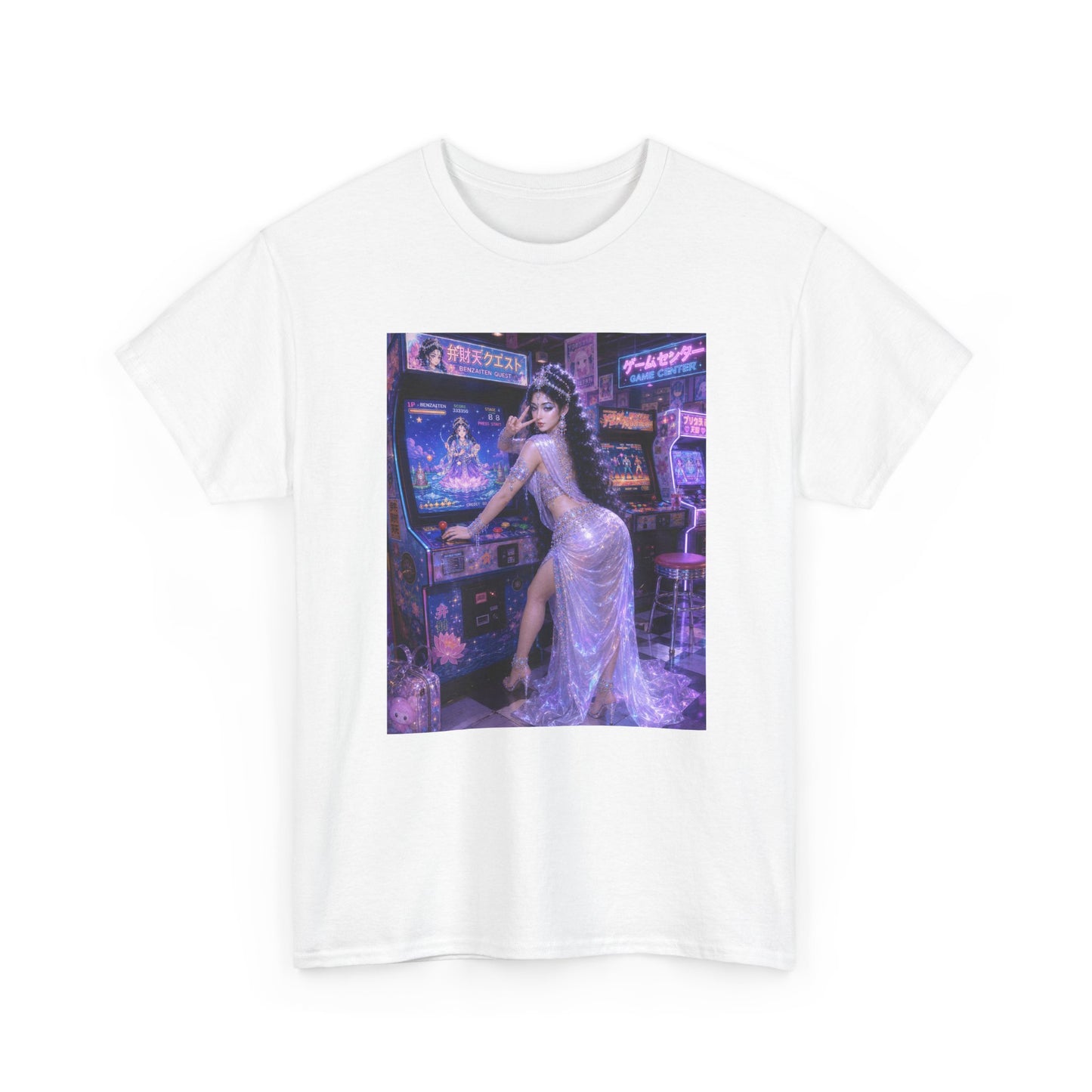 Benzaiten Cyberpunk Goddess Unisex Heavy Cotton Tee (BEN-002)