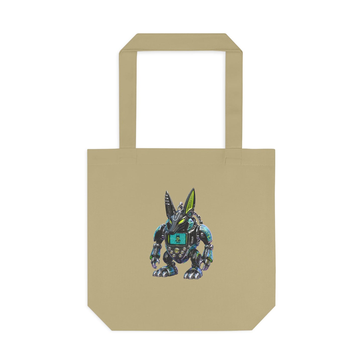 Robotic Bunny Y2K Cotton Tote Bag (IMG-010)